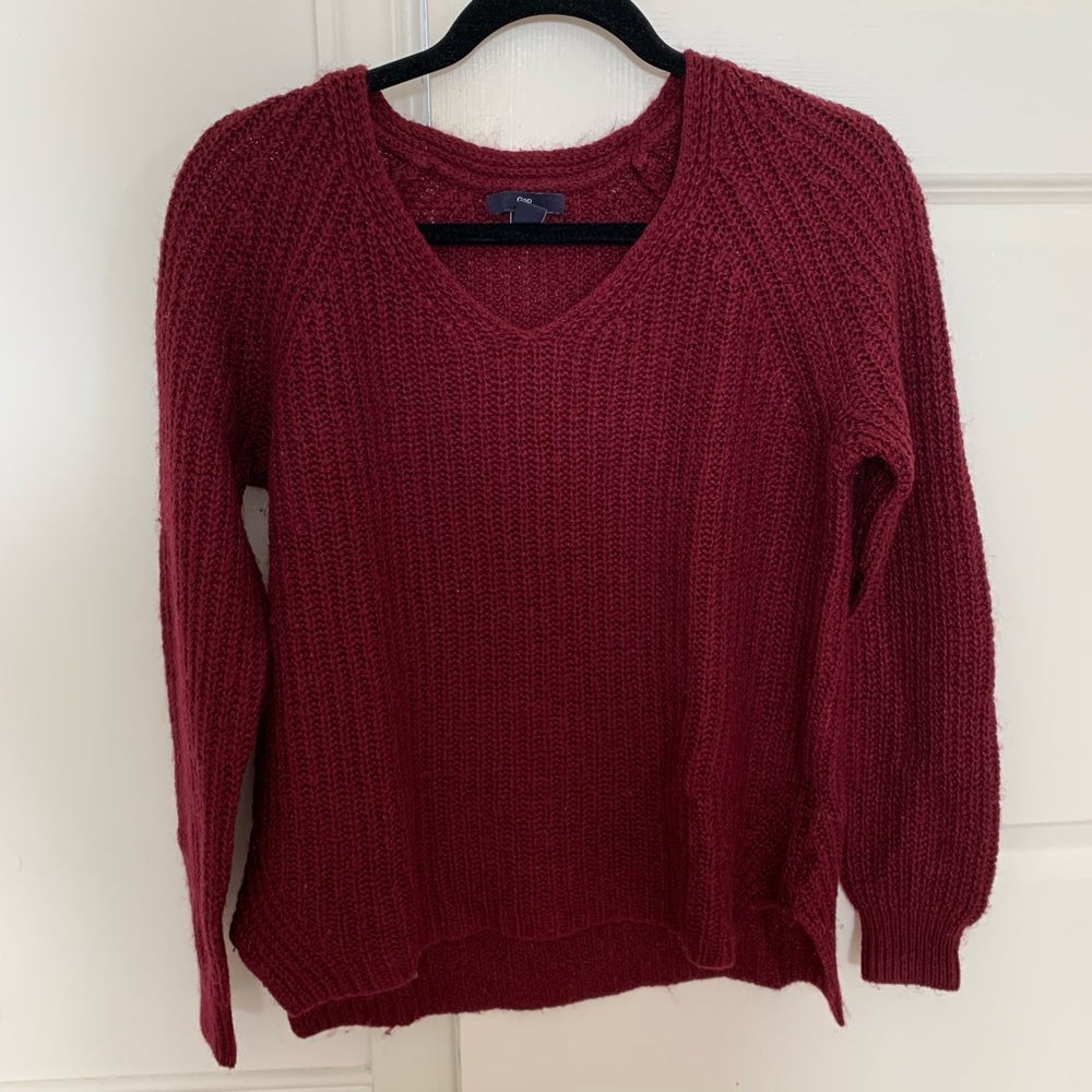 Burgundy Wool Sweater from The Gap